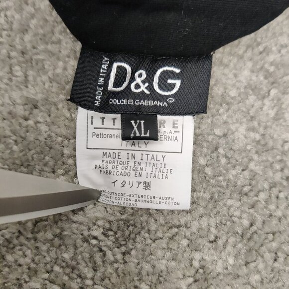 D&G Women's Long Sleeve Polo Shirt in Black Beaded LOGO 100% Cotton Y2K - Picture 11 of 12